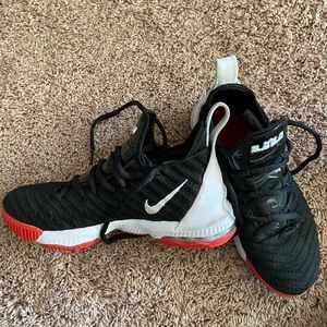 Lebron XVI Bred - Black, red and white - Size US Men 6.5